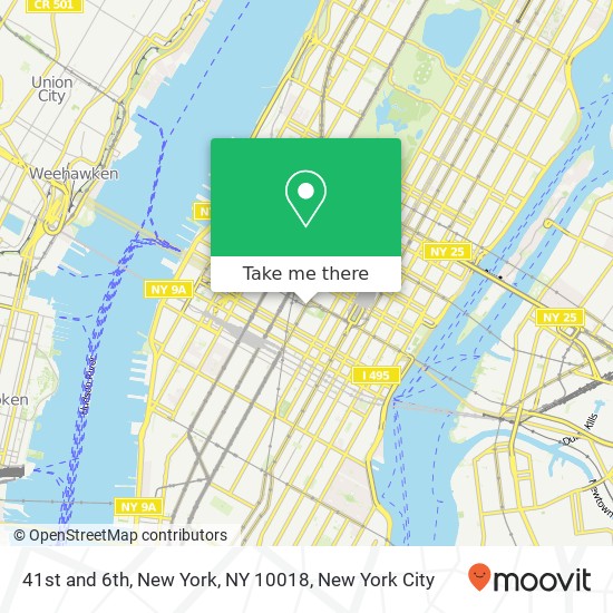 Mapa de 41st and 6th, New York, NY 10018