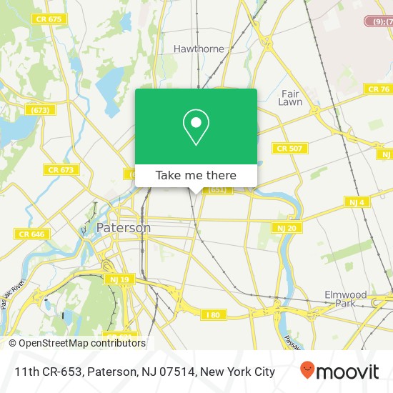 11th CR-653, Paterson, NJ 07514 map