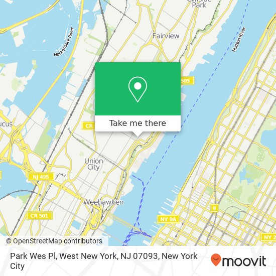 Park Wes Pl, West New York, NJ 07093 map