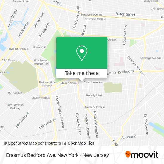 Erasmus Bedford Ave map