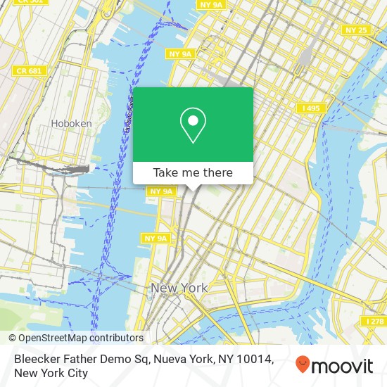 Bleecker Father Demo Sq, Nueva York, NY 10014 map