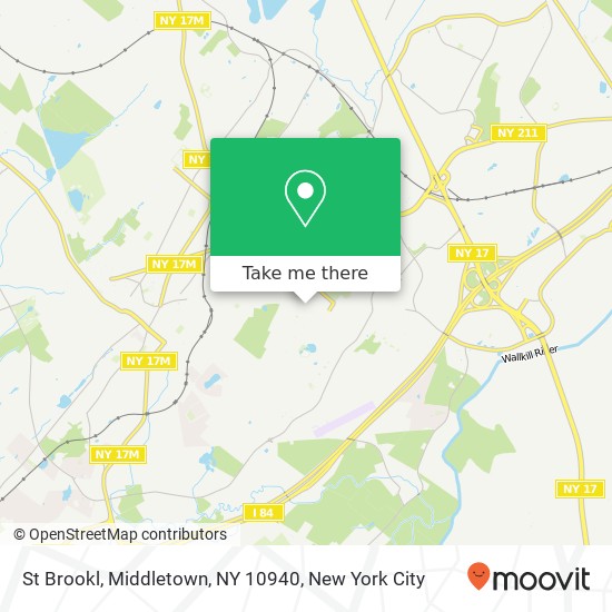 Mapa de St Brookl, Middletown, NY 10940