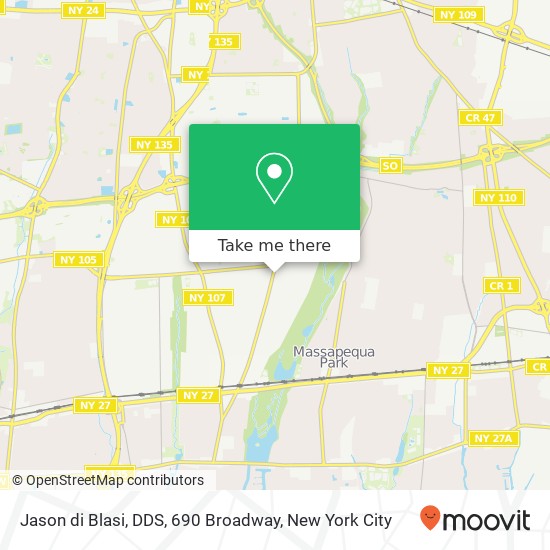 Mapa de Jason di Blasi, DDS, 690 Broadway