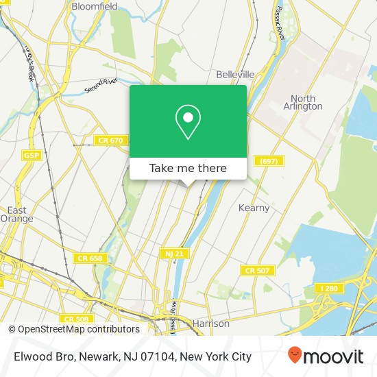 Elwood Bro, Newark, NJ 07104 map