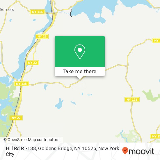 Mapa de Hill Rd RT-138, Goldens Bridge, NY 10526