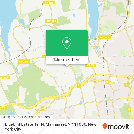 Mapa de Bluebird Estate Ter N, Manhasset, NY 11030