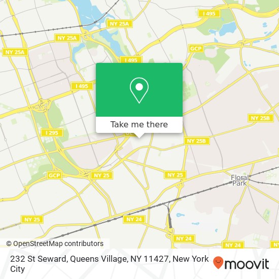 Mapa de 232 St Seward, Queens Village, NY 11427