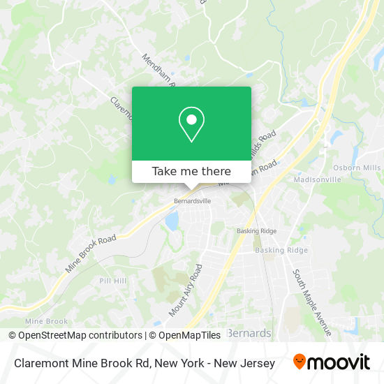 Claremont Mine Brook Rd map