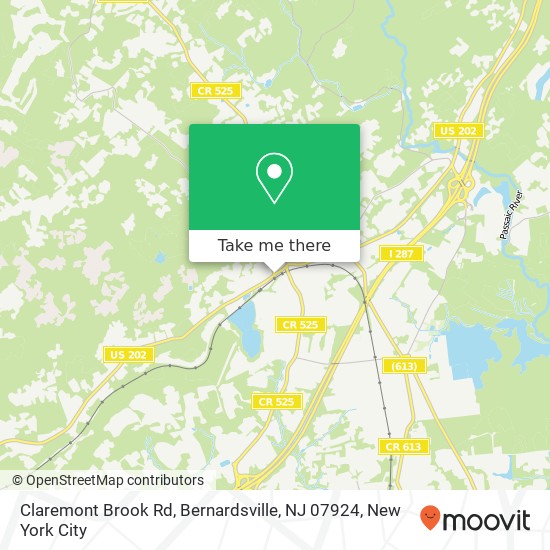 Claremont Brook Rd, Bernardsville, NJ 07924 map