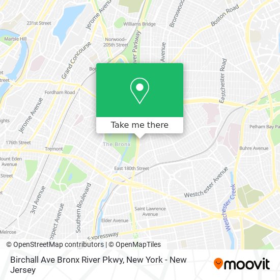 Birchall Ave Bronx River Pkwy map