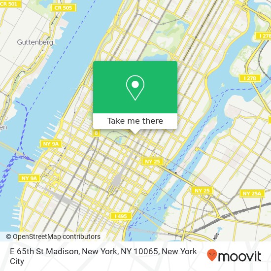 E 65th St Madison, New York, NY 10065 map