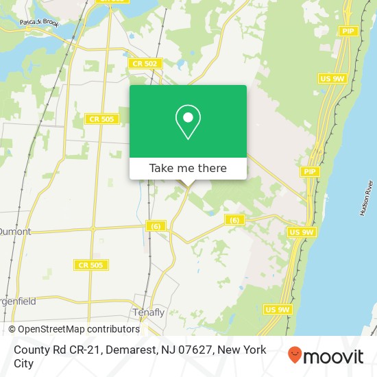 Mapa de County Rd CR-21, Demarest, NJ 07627