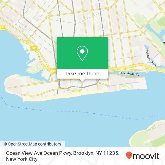 Mapa de Ocean View Ave Ocean Pkwy, Brooklyn, NY 11235