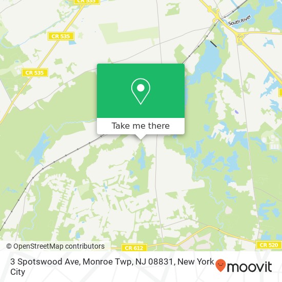 3 Spotswood Ave, Monroe Twp, NJ 08831 map
