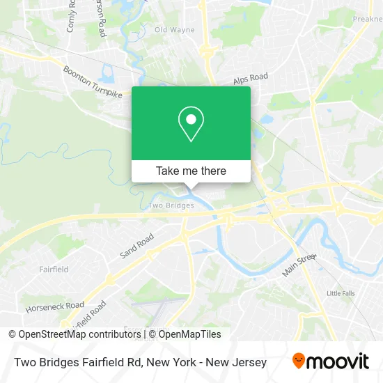 Two Bridges Fairfield Rd map