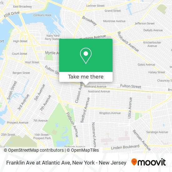 Mapa de Franklin Ave at Atlantic Ave