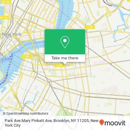 Mapa de Park Ave Mary Pinkett Ave, Brooklyn, NY 11205