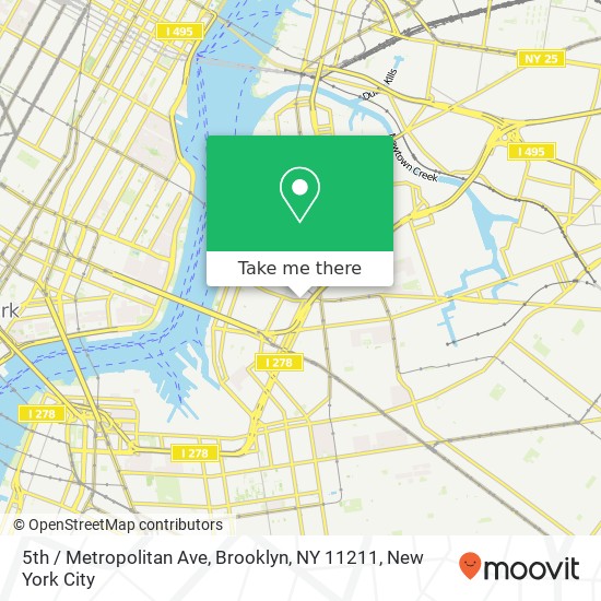 Mapa de 5th / Metropolitan Ave, Brooklyn, NY 11211