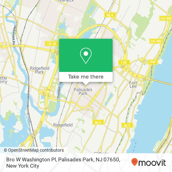 Bro W Washington Pl, Palisades Park, NJ 07650 map