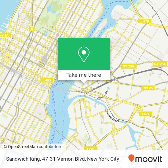 Mapa de Sandwich King, 47-31 Vernon Blvd