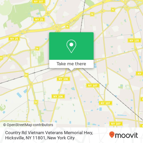 Mapa de Country Rd Vietnam Veterans Memorial Hwy, Hicksville, NY 11801