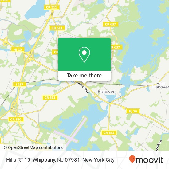 Hills RT-10, Whippany, NJ 07981 map