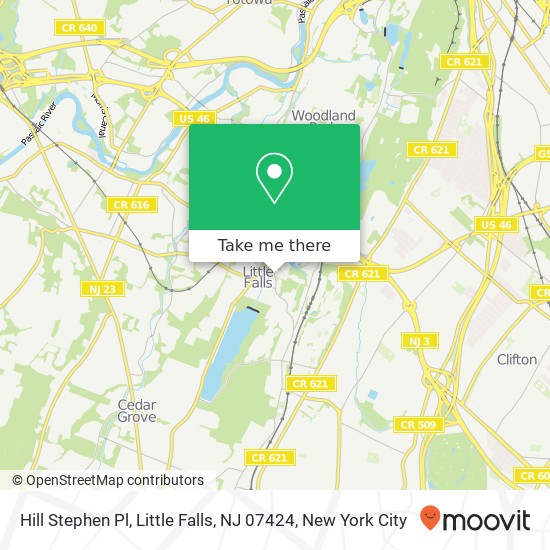 Mapa de Hill Stephen Pl, Little Falls, NJ 07424