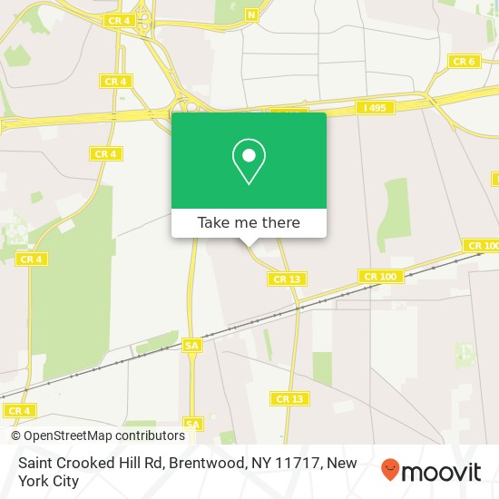 Mapa de Saint Crooked Hill Rd, Brentwood, NY 11717