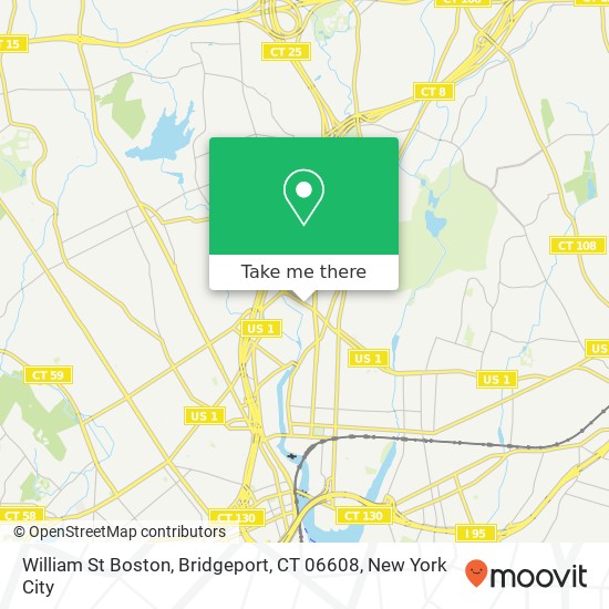 Mapa de William St Boston, Bridgeport, CT 06608
