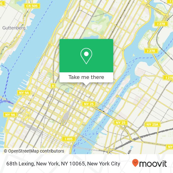 Mapa de 68th Lexing, New York, NY 10065