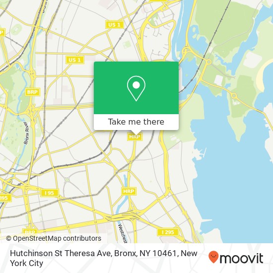 Hutchinson St Theresa Ave, Bronx, NY 10461 map