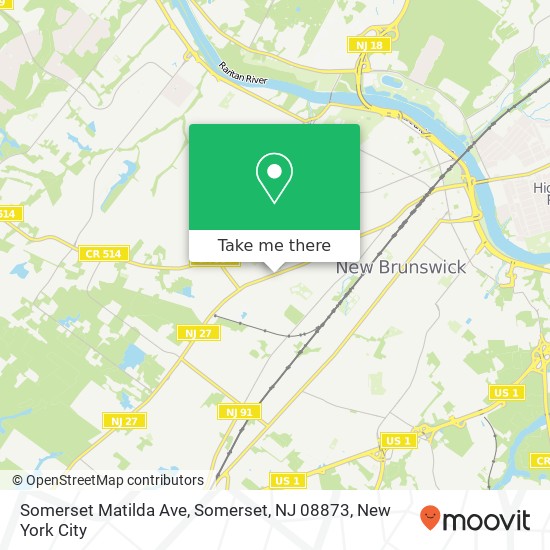 Mapa de Somerset Matilda Ave, Somerset, NJ 08873