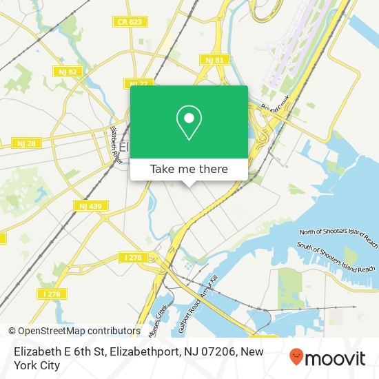 Elizabeth E 6th St, Elizabethport, NJ 07206 map