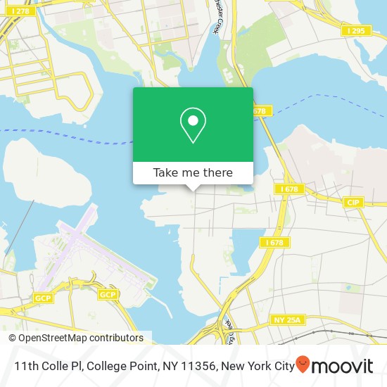 Mapa de 11th Colle Pl, College Point, NY 11356