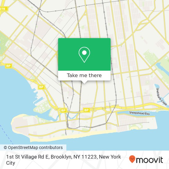 1st St Village Rd E, Brooklyn, NY 11223 map