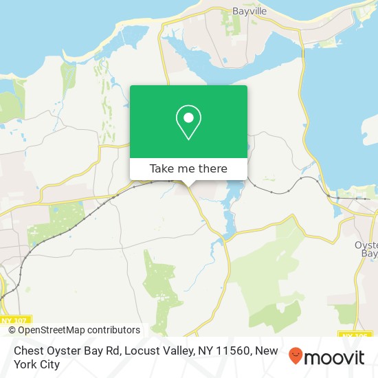 Mapa de Chest Oyster Bay Rd, Locust Valley, NY 11560