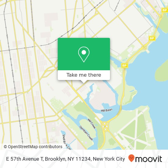 Mapa de E 57th Avenue T, Brooklyn, NY 11234