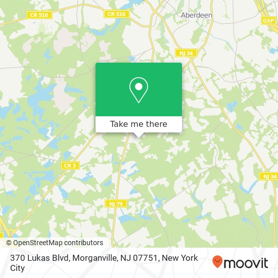 Mapa de 370 Lukas Blvd, Morganville, NJ 07751