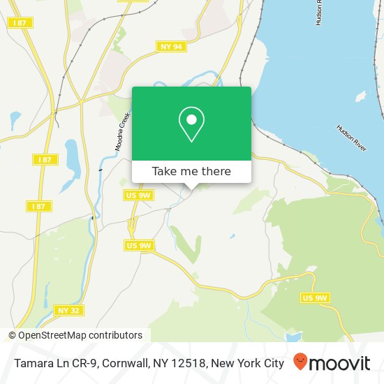 Mapa de Tamara Ln CR-9, Cornwall, NY 12518