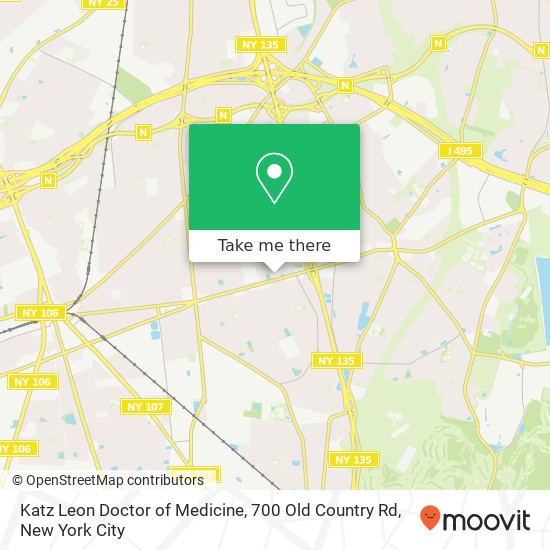 Mapa de Katz Leon Doctor of Medicine, 700 Old Country Rd