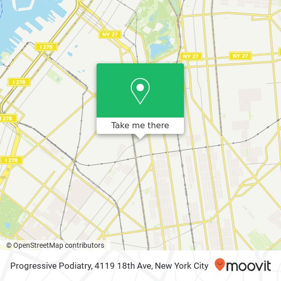 Progressive Podiatry, 4119 18th Ave map