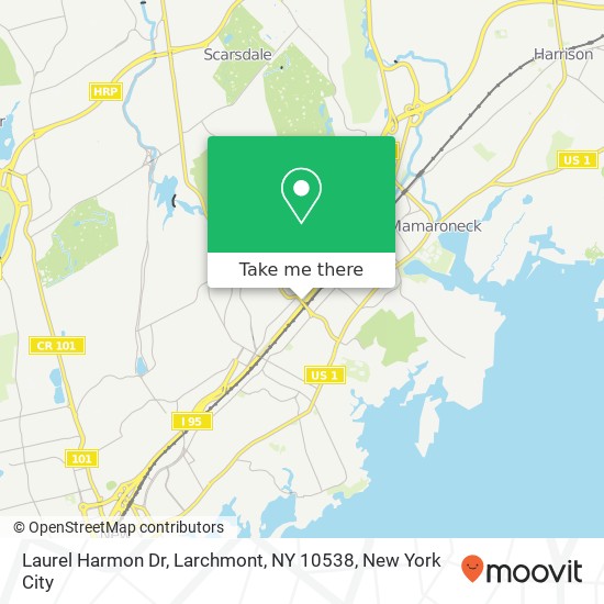 Mapa de Laurel Harmon Dr, Larchmont, NY 10538