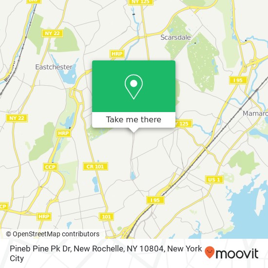 Mapa de Pineb Pine Pk Dr, New Rochelle, NY 10804