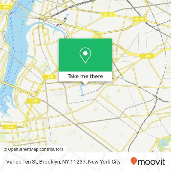 Varick Ten St, Brooklyn, NY 11237 map