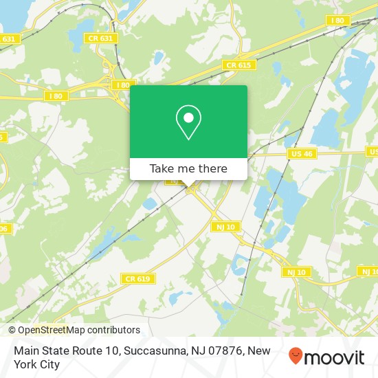 Mapa de Main State Route 10, Succasunna, NJ 07876