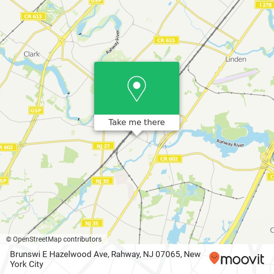 Mapa de Brunswi E Hazelwood Ave, Rahway, NJ 07065