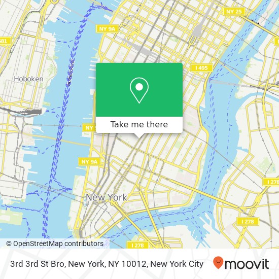 Mapa de 3rd 3rd St Bro, New York, NY 10012