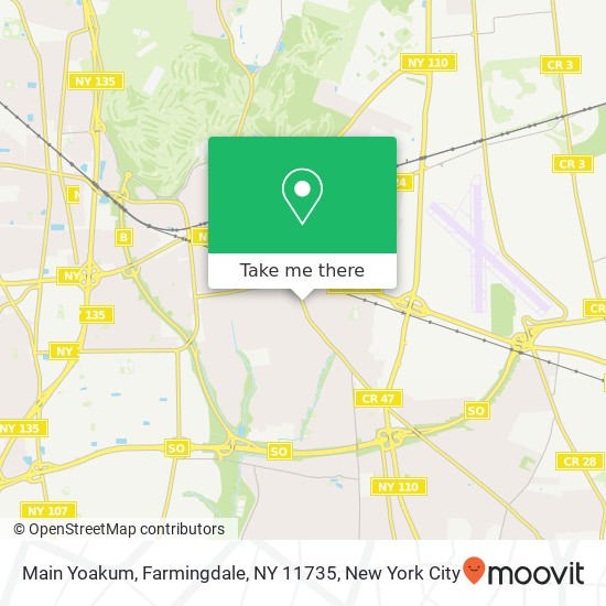 Mapa de Main Yoakum, Farmingdale, NY 11735