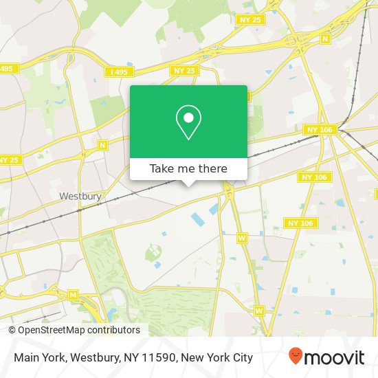 Mapa de Main York, Westbury, NY 11590