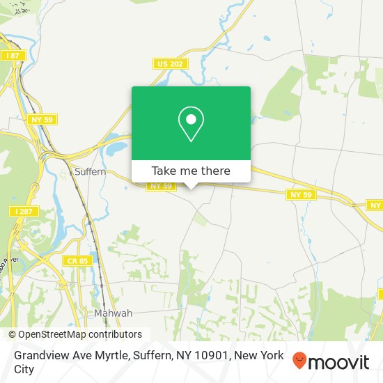 Mapa de Grandview Ave Myrtle, Suffern, NY 10901